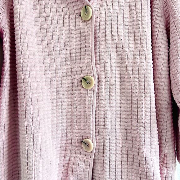 Dress Barn Women’s Size L Pink Sweater Chunky Button Cottage Coquette READ - Picture 5 of 16